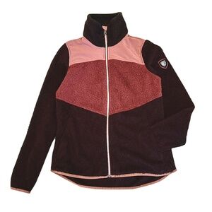 KUHL prism fleece kalamata women zip jacket maroon plum size small
